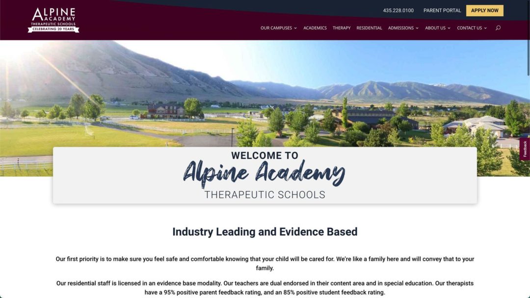 Alpine Academy Website Screenshot