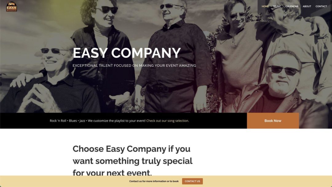 Easy Company Band Website Screenshot