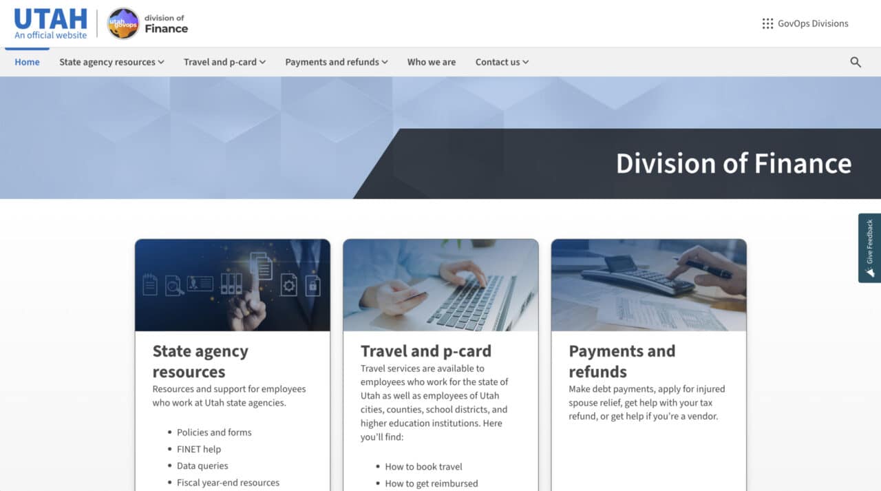 Division of Finance – State of Utah