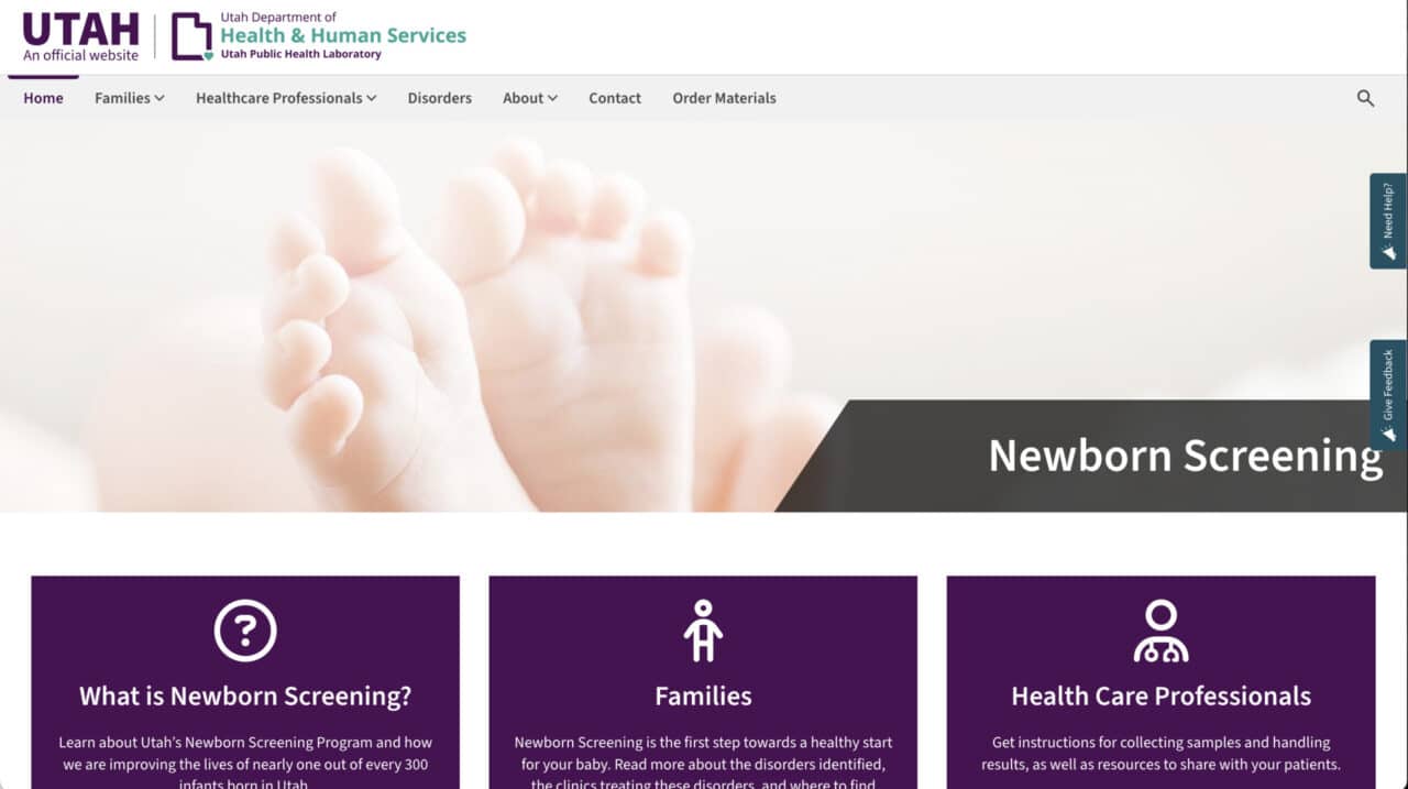 Newborn Screening – State of Utah